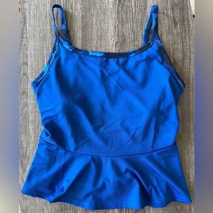 NWOT TA Tracy Anderson G.I.L.I. Peplum Cami Vibrant Blue Size XXS